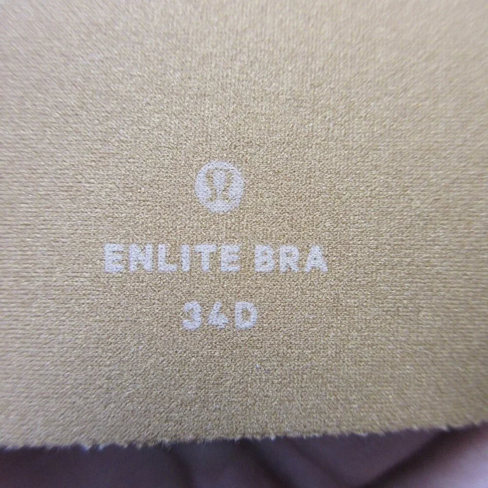 Lululemon Enlite Bra 34D Copper Front Zip High Support Cross Back Athletic 134 - Picture 4 of 9